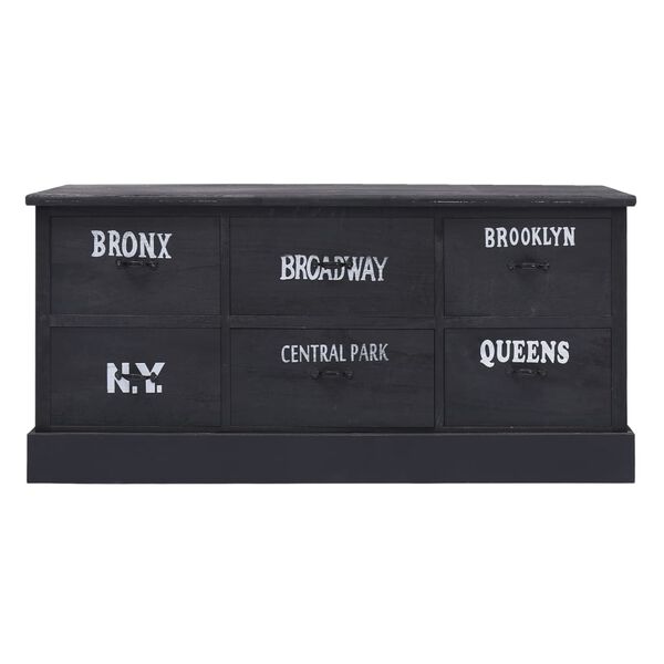 vidaXL Eteisen penkki musta 115x30x40 cm puu