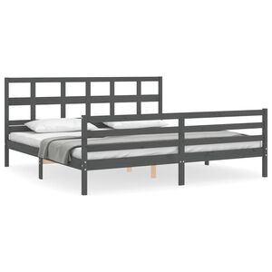 vidaXL S&auml;ngynrunko p&auml;&auml;dyll&auml; harmaa 200x200 cm t&auml;ysi puu