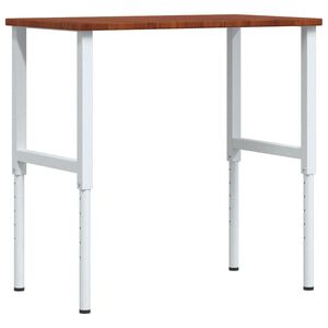 vidaXL Ty&ouml;penkki t.ruskea 100x60x(71,5-98) cm t&auml;ysi tammi suorakaide