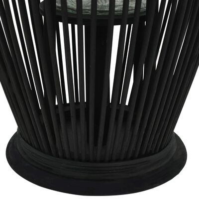 vidaXL Riippuva kynttilänpidike bambu musta 60 cm