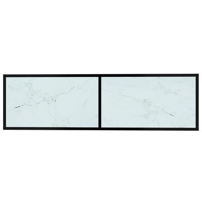 vidaXL TV-taso valkoinen marmori 140x40x40,5 cm karkaistu lasi