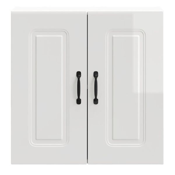 vidaXL Keittiön seinäkaappi Kalmar korkeakiiltoinen valkoinen