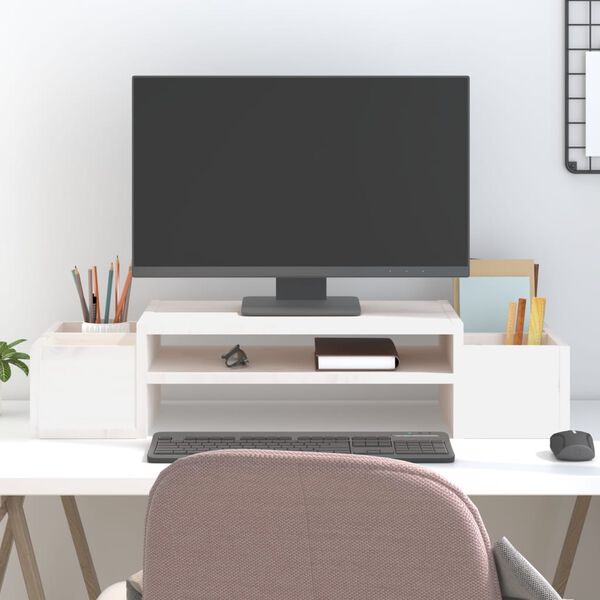 vidaXL N&auml;ytt&ouml;koroke valkoinen 70x27,5x15 cm t&auml;ysi m&auml;nty