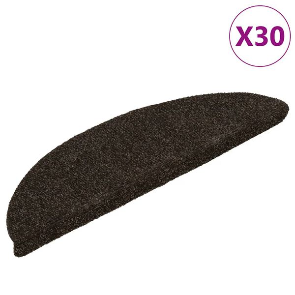 vidaXL Porrasmatot itseliimautuvat 30 kpl 56x17x3 cm tummanruskea puolipy&ouml;re&auml;
