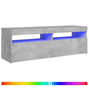 vidaXL TV-taso LED-valoilla betoninharmaa 120x35x40 cm