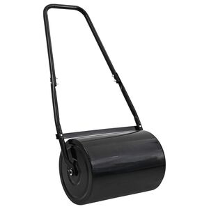 vidaXL Puutarhan nurmikkorulla Musta 110 x 52 cm Rauta