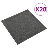 vidaXL Tekstiililaatta 20 kpl 5 m² 50x50 cm antrasiitti