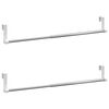 vidaXL Verhotangot 2 kpl valkoinen ja hopea 40-60 cm alumiini