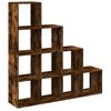 vidaXL Huoneenjakaja 4 tasoa savutammi 131,5x29x131,5 cm tekninen puu