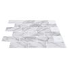 vidaXL Metrolaatta 10 pcs Valkoinen marmori 30,5 x 30,5 cm