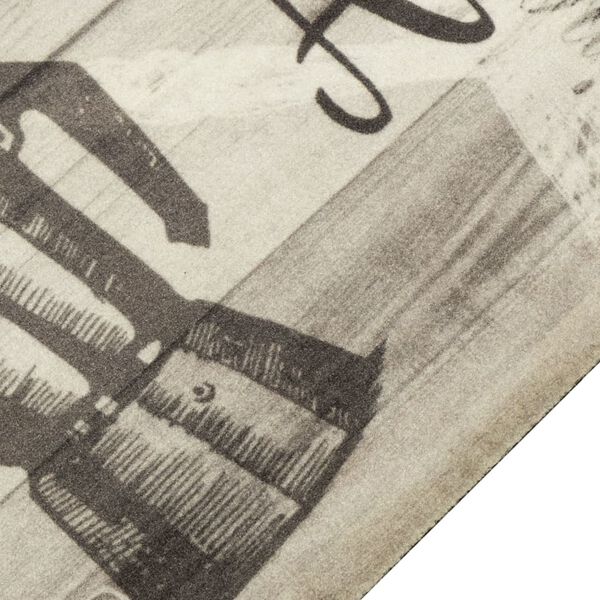 vidaXL Keittiön pestävä matto Coffee harmaa 60x300 cm sametti