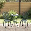 vidaXL Puutarhan Bistro Set 3 pcs Vihreä Alumiini