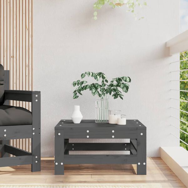 vidaXL Ulkorahi harmaa täysi mänty