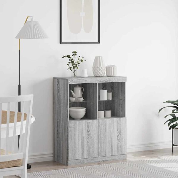 vidaXL Senkki harmaa sonoma 81x37x100 cm tekninen puu