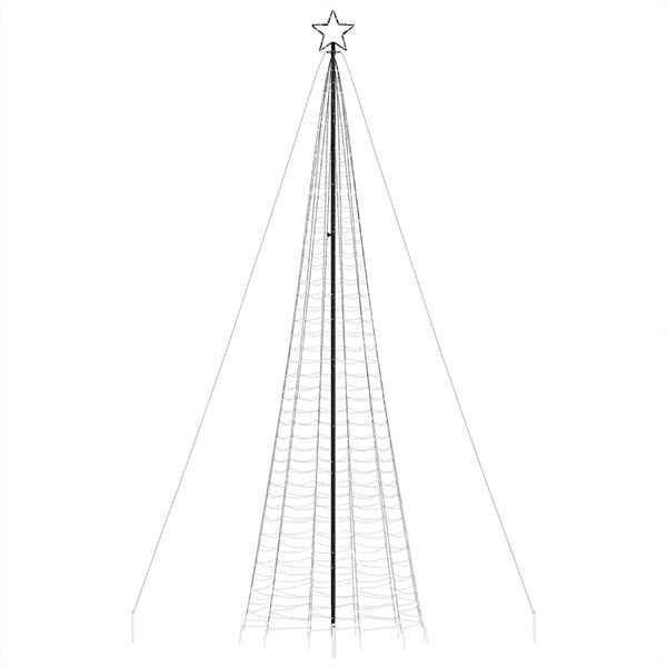 vidaXL LED-joulukuusi piikeill&auml; 1534 LEDi&auml; V&auml;rik&auml;s 500 cm