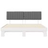 vidaXL Sänkyrunko verhoillulla päädyn päätyllä Vaaleanharmaa