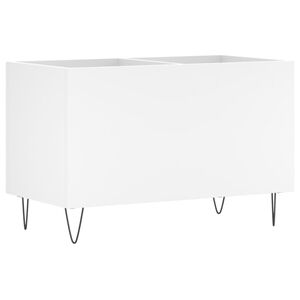vidaXL LP-levyjen s&auml;ilytyskaappi valkoinen 74,5x38x48 cm tekninen puu