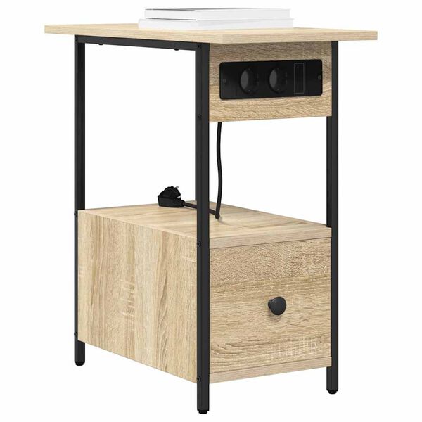 vidaXL Y&ouml;p&ouml;yt&auml;kaappi Sonoman tammi 60 x 30 x 61 cm Tekninen puu