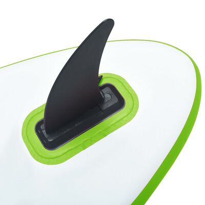 vidaXL Täytettävä SUP-lautasarja purjeella vihreä ja valkoinen