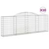 vidaXL Kaarevat kivikorit 10 kpl 300x30x100/120 cm galvanoitu rauta
