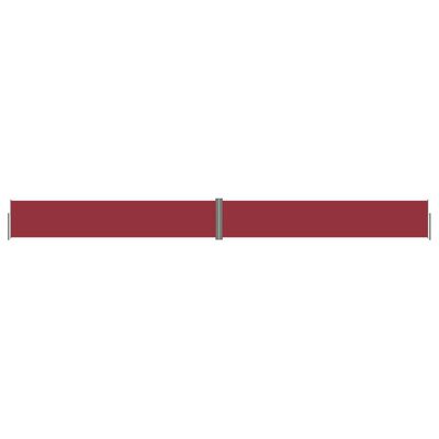 vidaXL Sisäänvedettävä sivumarkiisi punainen 117x1200 cm