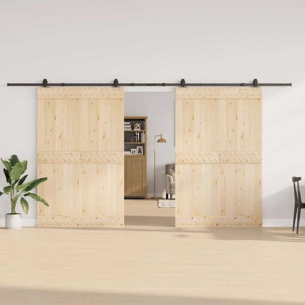 vidaXL Liukuovi Hardware Kit 427 cm Ter&auml;s Musta