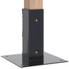 vidaXL Pylväiden pohjat neliö 4 kpl 46x46 mm jauhemaalattu teräs