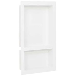 vidaXL Suihkusyvennys 2 osastolla korkeakiilto valkoinen 41x69x9 cm