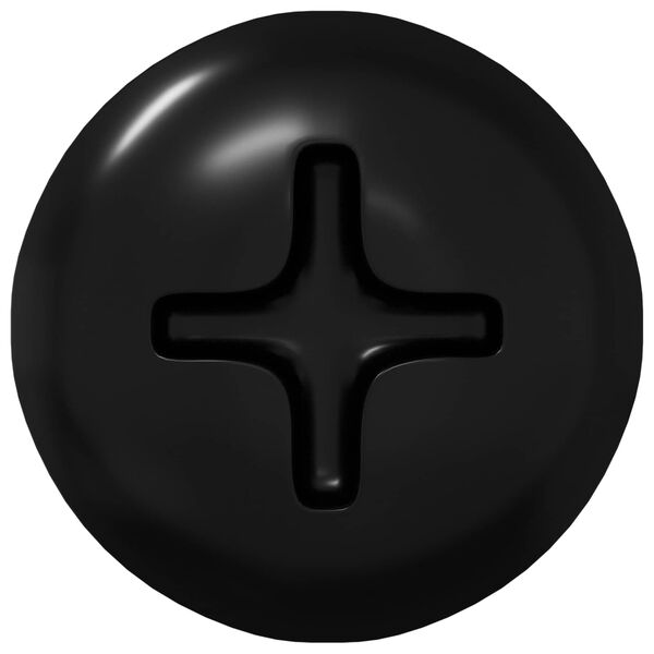 vidaXL Itsekiertev&auml; kynsi 2 pcs Musta 4 x 25 mm Ter&auml;s