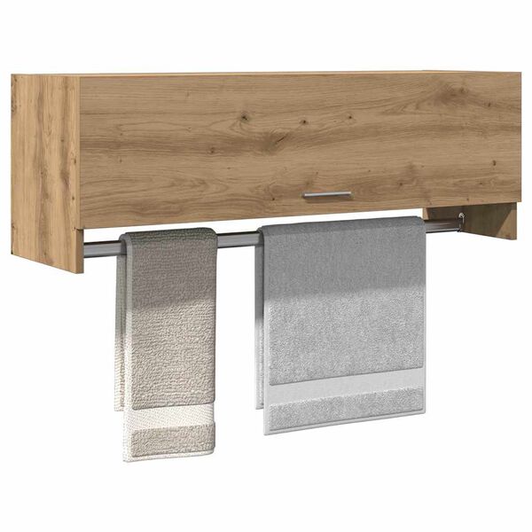 vidaXL Vaatekaappi k&auml;sity&ouml;l&auml;inen tammi 100x32,5x35 cm tekninen puu