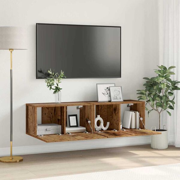 vidaXL TV-tasosetti 2 pcs Monivärinen 60 x 30 x 30 cm Tekninen puu
