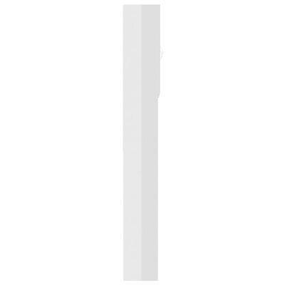 vidaXL Pesukonekaappi korkeakiilto valkoinen 64x25,5x190 cm
