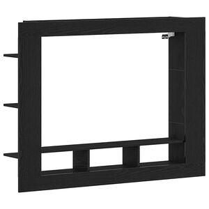 vidaXL TV-kaappi Musta tammi 152 x 22 x 113 cm Tekninen puu