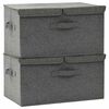 vidaXL S&auml;ilytyslaatikot 2 kpl kangas 50x30x25 cm antrasiitti