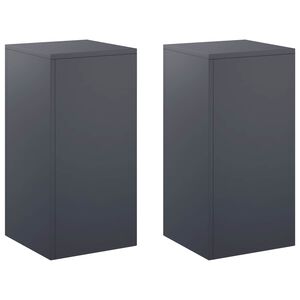 vidaXL Kasviteline 2 pcs Antrasiitti 30 x 30 x 60 cm Galvanoitu ter&auml;s