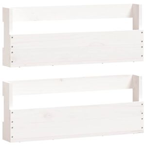 vidaXL Sein&auml;kenk&auml;telineet 2 kpl valkoinen 59x9x23 cm t&auml;ysi m&auml;nty