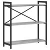 vidaXL Kirjahylly 80 x 30 x 85 cm Tekninen puu Harmaa sonoma