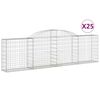 vidaXL Kaarevat kivikorit 25 kpl 300x30x80/100 cm galvanoitu rauta