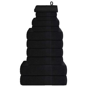 vidaXL 12-osainen pyyhesetti FROGN musta 360 gsm