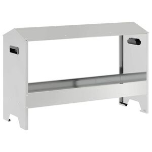 vidaXL Kananruokinta-astia Hopea 81 x 32 x 53,5 cm Galvanoitu ter&auml;s