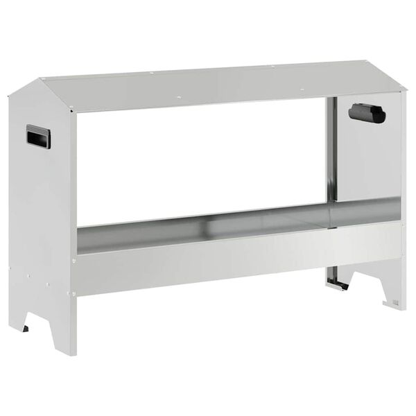 vidaXL Kananruokinta-astia Hopea 81 x 32 x 53,5 cm Galvanoitu ter&auml;s