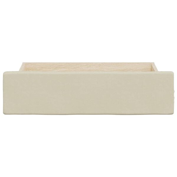 vidaXL Sängyn vetolaatikot 2 kpl kerma tekninen puu ja keinonahka