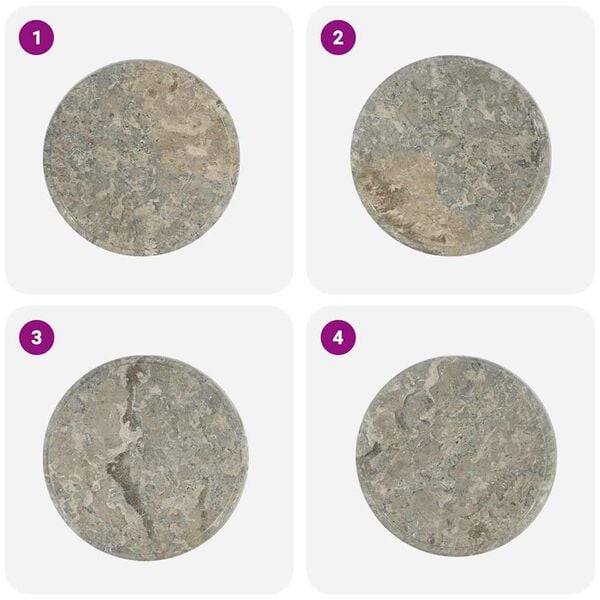 vidaXL P&ouml;yt&auml;levy harmaa &Oslash;40x2,5 cm marmori