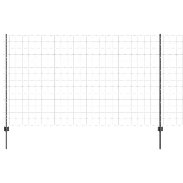 vidaXL Aita ja Tuki Harmaa 1,4 x 10 m Ter&auml;st&auml; ja PVC:t&auml;