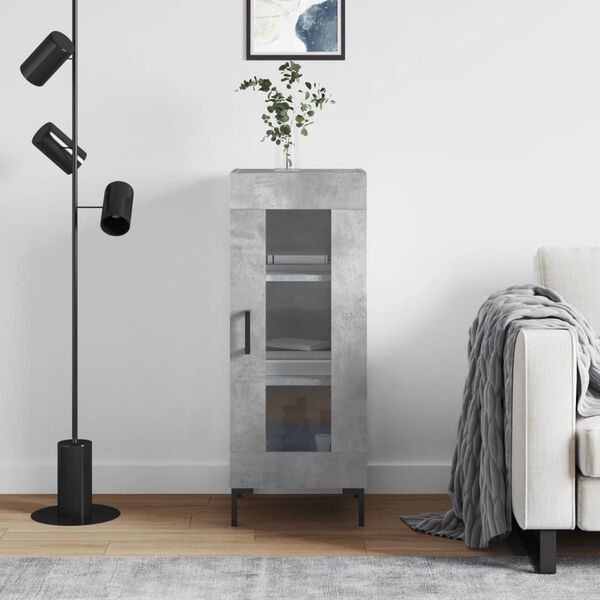 vidaXL Senkki betoninharmaa 34,5x34x90 cm tekninen puu