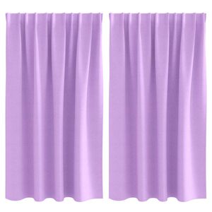vidaXL Piment&auml;v&auml; verho renkailla 2 pcs Violetti 140 x 140 cm