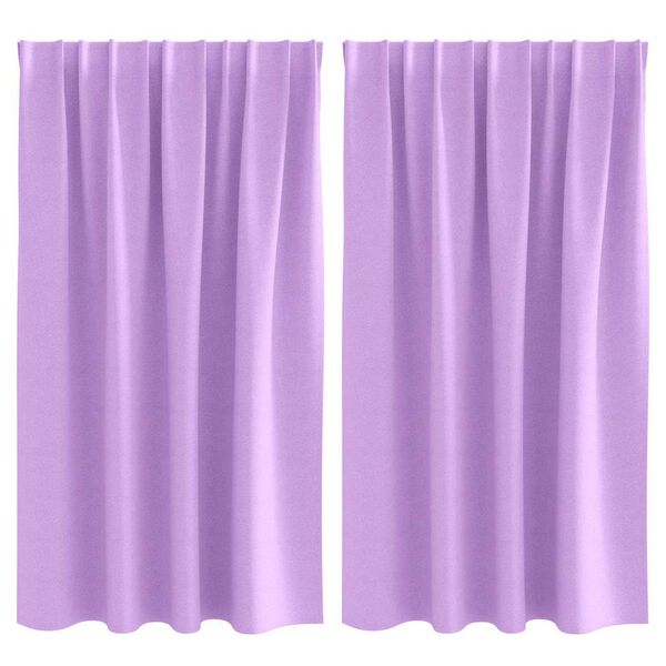 vidaXL Piment&auml;v&auml; verho renkailla 2 pcs Violetti 140 x 140 cm