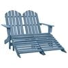 vidaXL 2-istuttava Adirondack-puutarhatuoli/rahi t&auml;ysi kuusi sininen