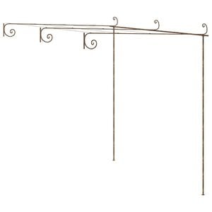 vidaXL Puutarhan pergola antiikkiruskea 3x3x2,5 m rauta