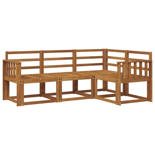 vidaXL Ulkosohvakokoelma 4 pcs Luonnollinen Tihe&auml; akasiapuu